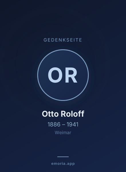 Gedenkportrait von Otto Roloff