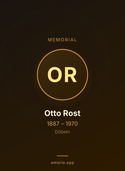 Memorial portrait of Otto Rost