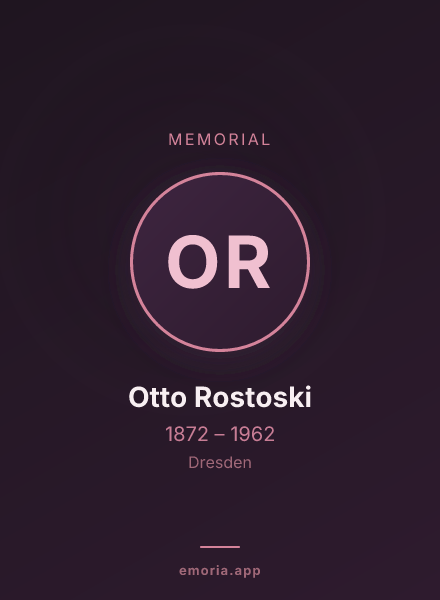 Memorial portrait of Otto Rostoski