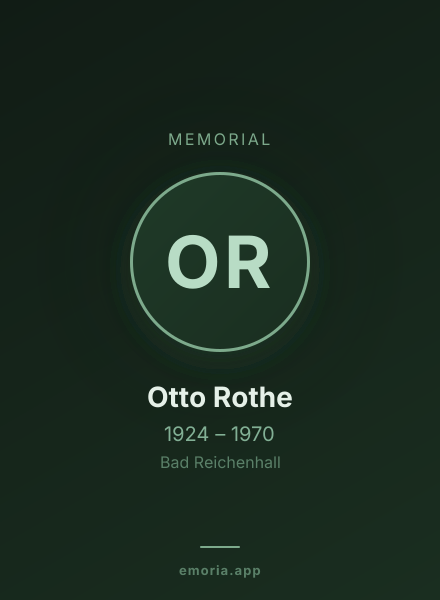 Memorial portrait of Otto Rothe
