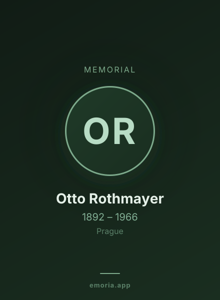 Memorial portrait of Otto Rothmayer