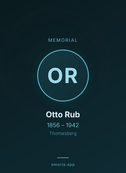 Memorial portrait of Otto Rub