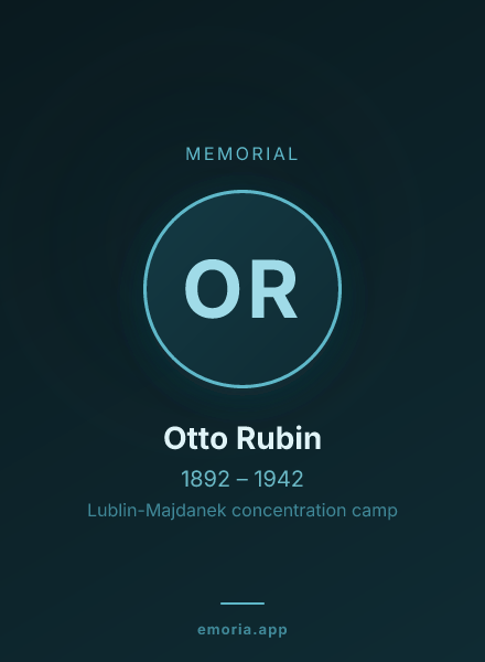 Memorial portrait of Otto Rubin