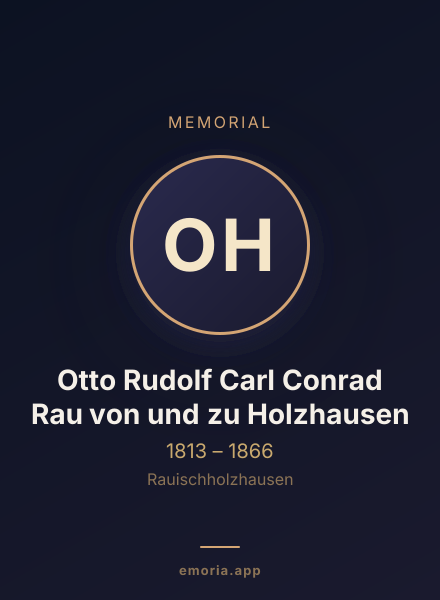 Memorial portrait of Otto Rudolf Carl Conrad Rau von und zu Holzhausen