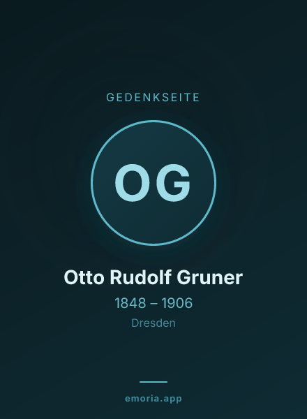 Gedenkportrait von Otto Rudolf Gruner