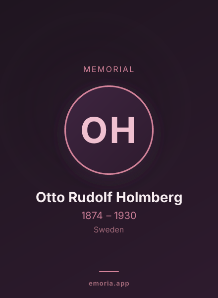 Memorial portrait of Otto Rudolf Holmberg