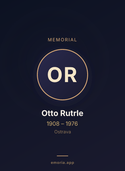 Memorial portrait of Otto Rutrle