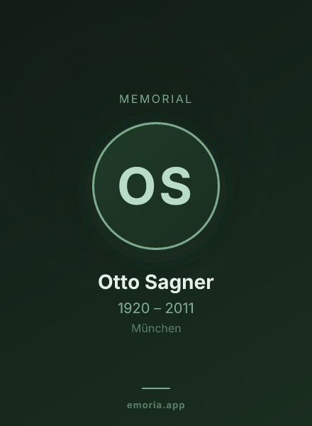 Memorial portrait of Otto Sagner