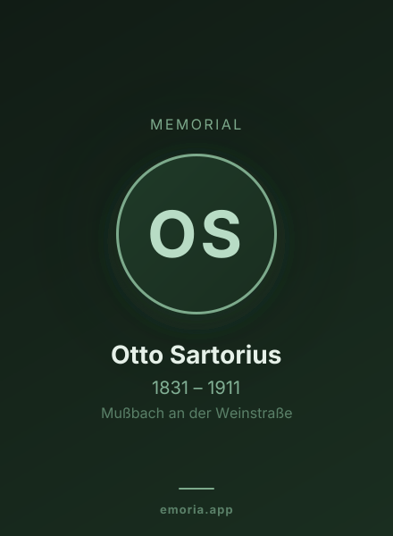 Memorial portrait of Otto Sartorius