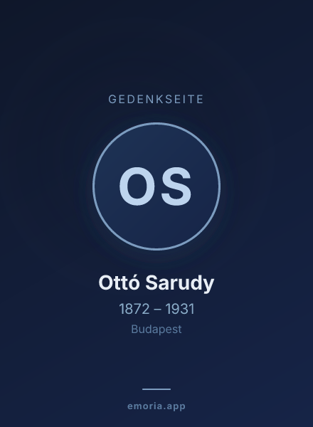 Gedenkportrait von Ottó Sarudy