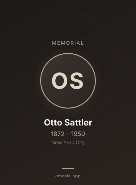Memorial portrait of Otto Sattler
