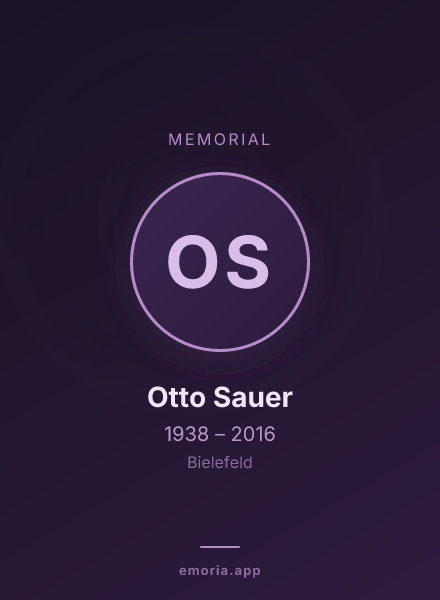 Memorial portrait of Otto Sauer