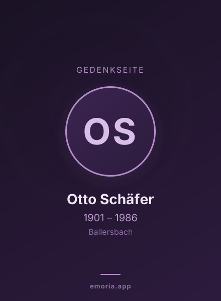 Gedenkportrait von Otto Schäfer
