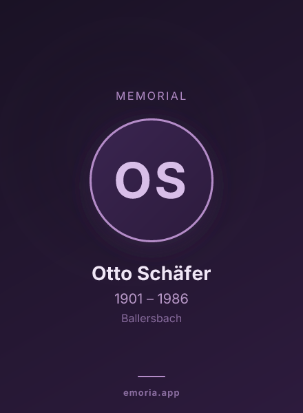 Memorial portrait of Otto Schäfer