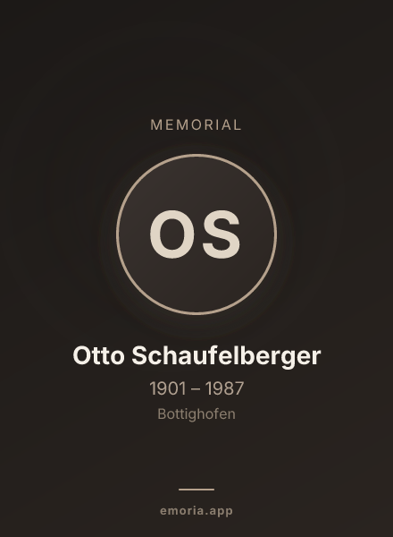 Memorial portrait of Otto Schaufelberger