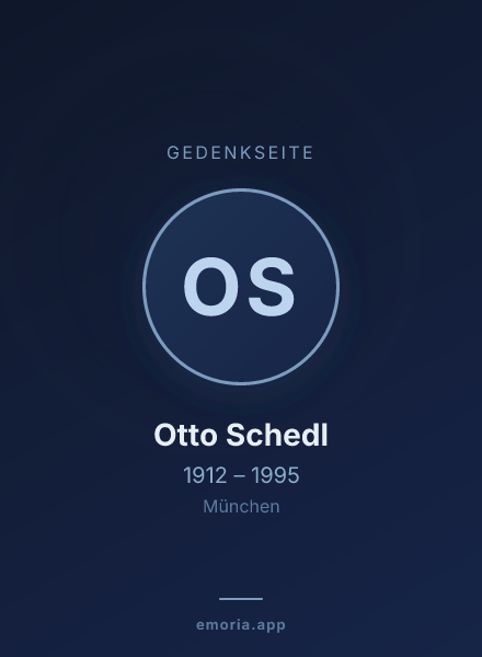 Gedenkportrait von Otto Schedl