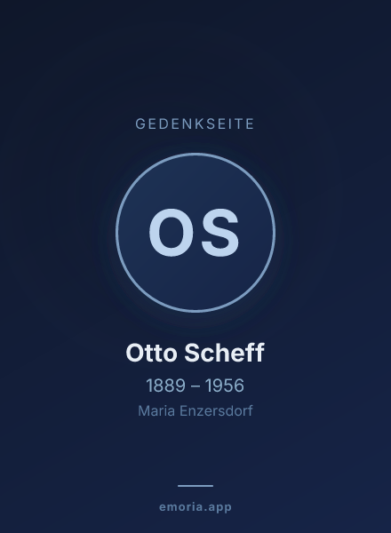 Gedenkportrait von Otto Scheff