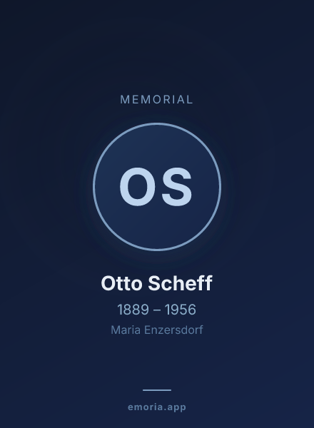 Memorial portrait of Otto Scheff