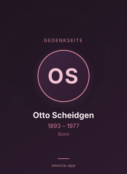 Gedenkportrait von Otto Scheidgen