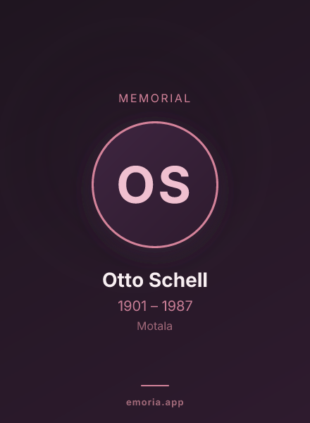 Memorial portrait of Otto Schell
