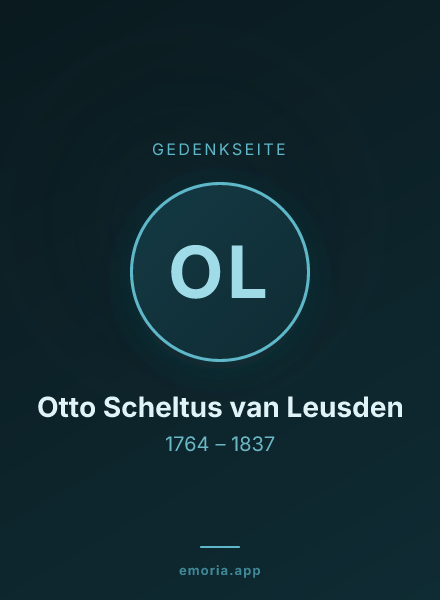 Gedenkportrait von Otto Scheltus van Leusden
