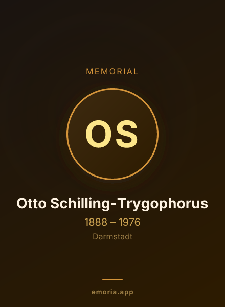 Memorial portrait of Otto Schilling-Trygophorus