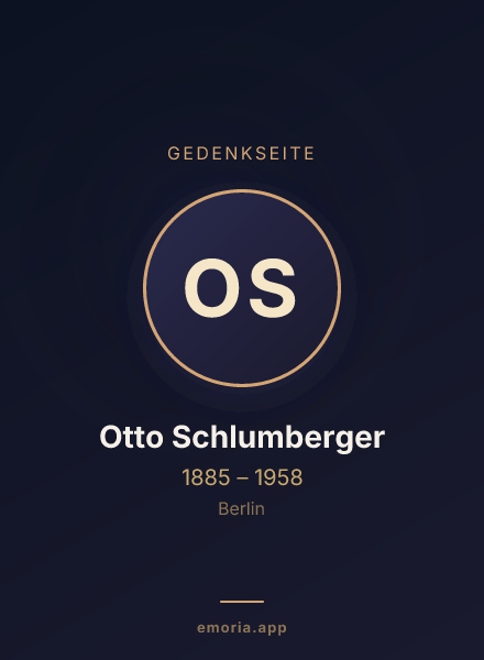 Gedenkportrait von Otto Schlumberger
