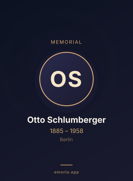 Memorial portrait of Otto Schlumberger