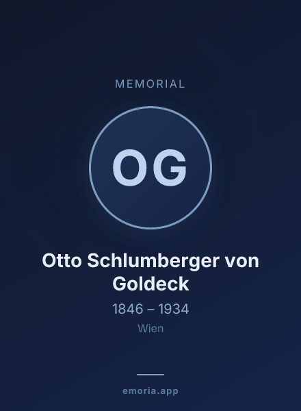 Memorial portrait of Otto Schlumberger von Goldeck