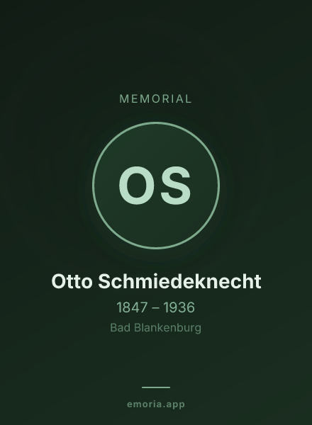 Memorial portrait of Otto Schmiedeknecht