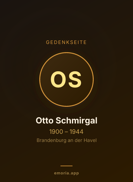 Gedenkportrait von Otto Schmirgal