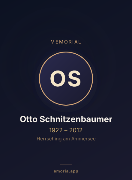 Memorial portrait of Otto Schnitzenbaumer