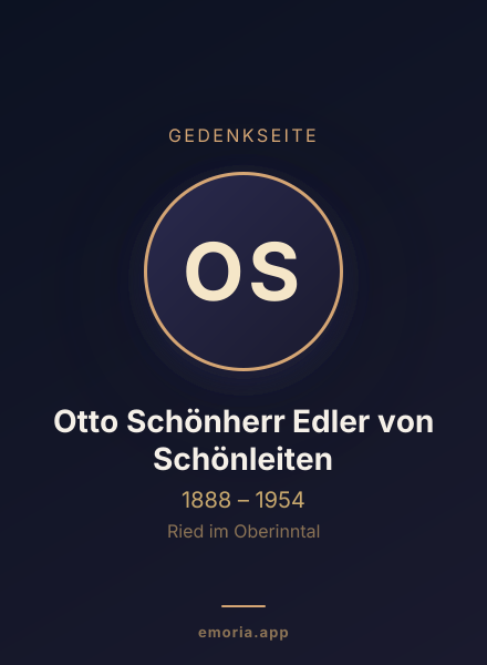 Gedenkportrait von Otto Schönherr Edler von Schönleiten
