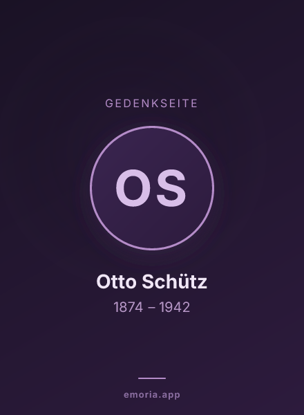 Gedenkportrait von Otto Schütz