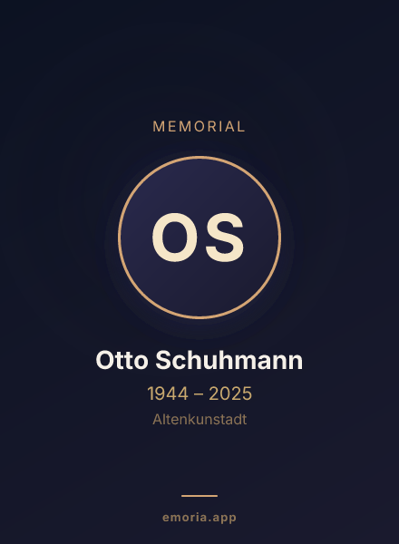 Memorial portrait of Otto Schuhmann