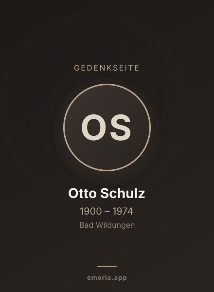 Gedenkportrait von Otto Schulz