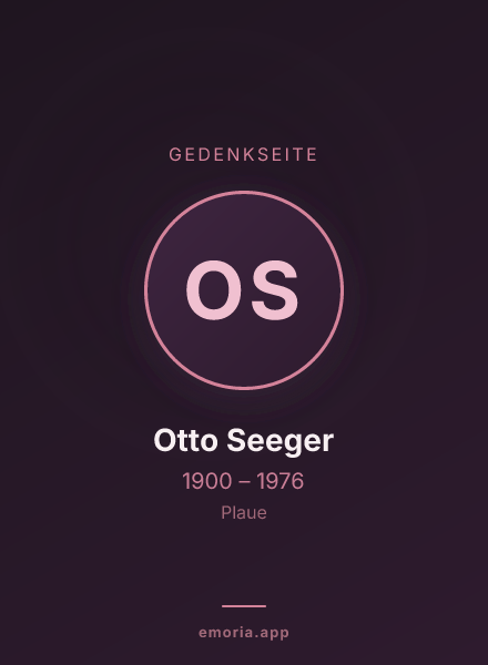 Gedenkportrait von Otto Seeger