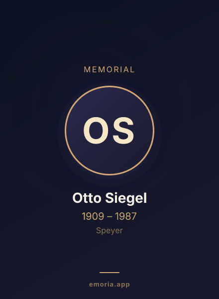 Memorial portrait of Otto Siegel