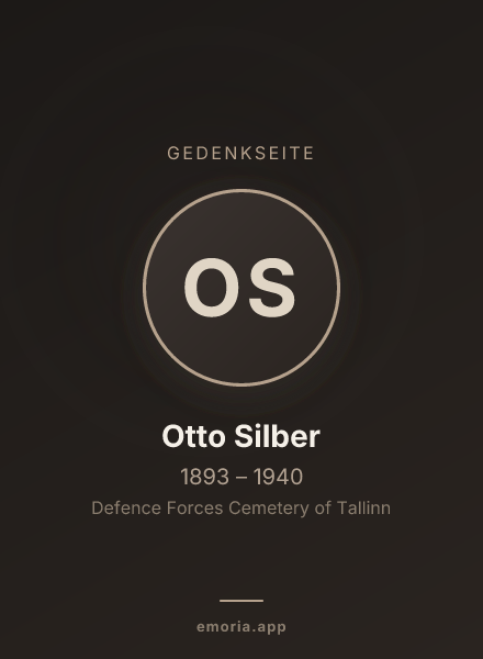 Gedenkportrait von Otto Silber