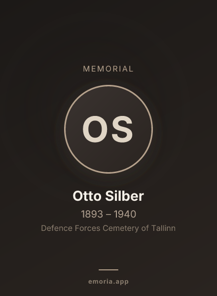 Memorial portrait of Otto Silber
