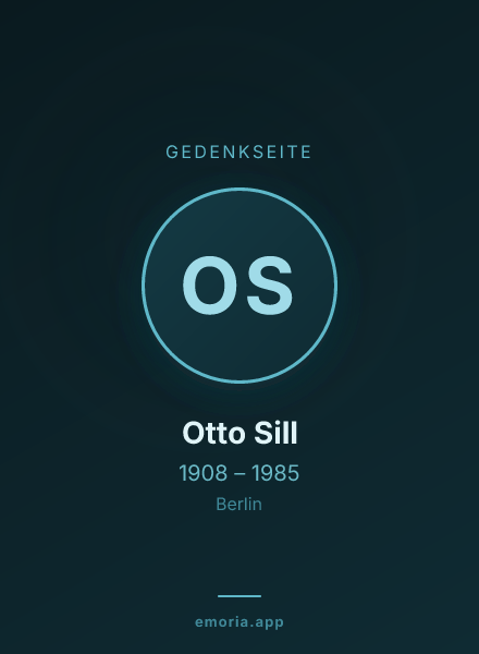 Gedenkportrait von Otto Sill