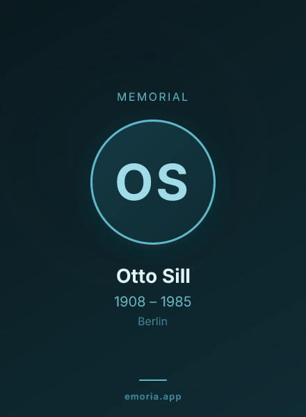Memorial portrait of Otto Sill