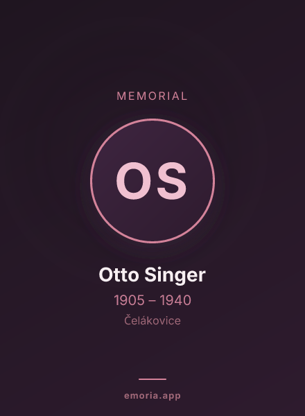 Memorial portrait of Otto Singer