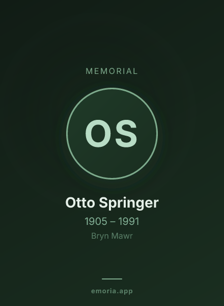 Memorial portrait of Otto Springer