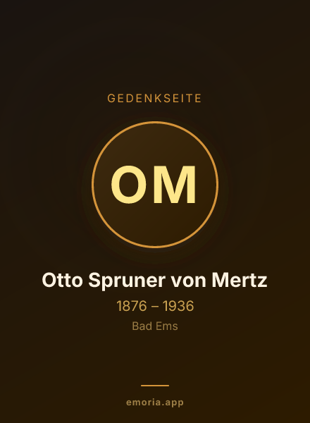 Gedenkportrait von Otto Spruner von Mertz