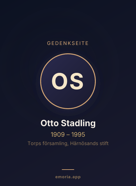 Gedenkportrait von Otto Stadling