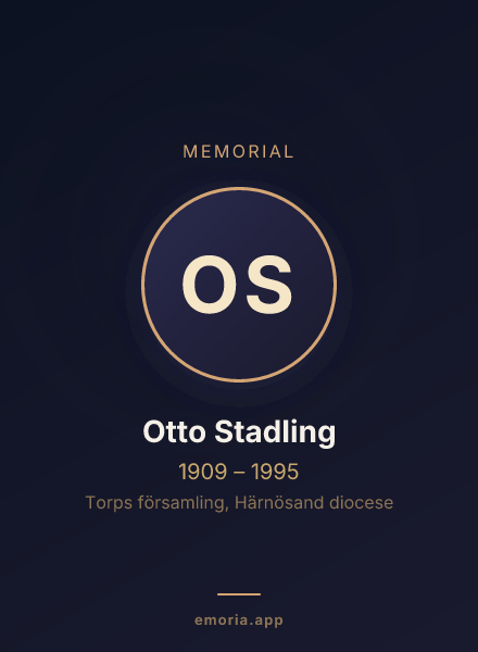 Memorial portrait of Otto Stadling