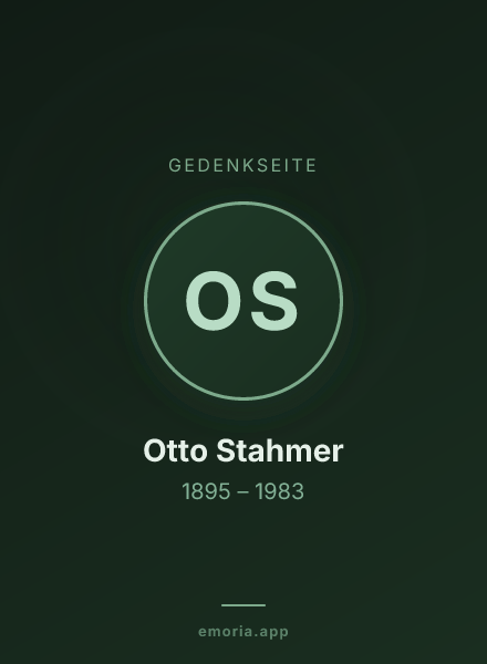 Gedenkportrait von Otto Stahmer