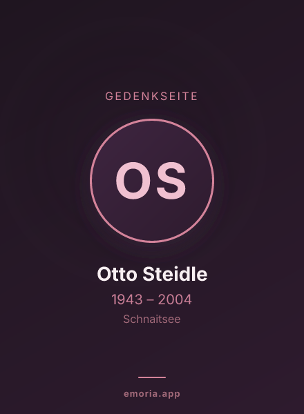 Gedenkportrait von Otto Steidle