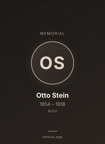 Memorial portrait of Otto Stein